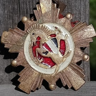 Vanha kunniamerkki, kuvassa sotaratsu. Halkaisija - 53 mm. - pikkukuva 4