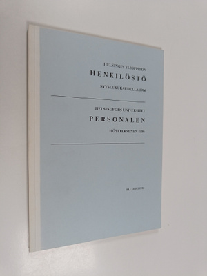 Helsingin yliopiston henkilöstö syyslukukaudella 1986