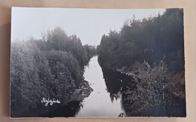Rajajoki (Karjalankannas), vanha valokuva / pk, ei p.