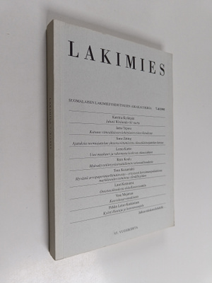 Lakimies 7-8/1995 : Suomalaisen lakimiesyhdistyksen aikak...