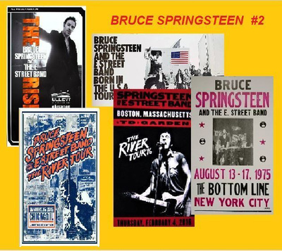BRUCE SPRINGSTEEN --- julistesetti 5kpl --- 21cm x 30cm #2