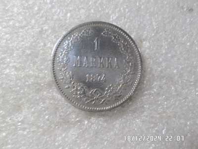 1 mk 1874 hopeaa kulkematon kl 9 .