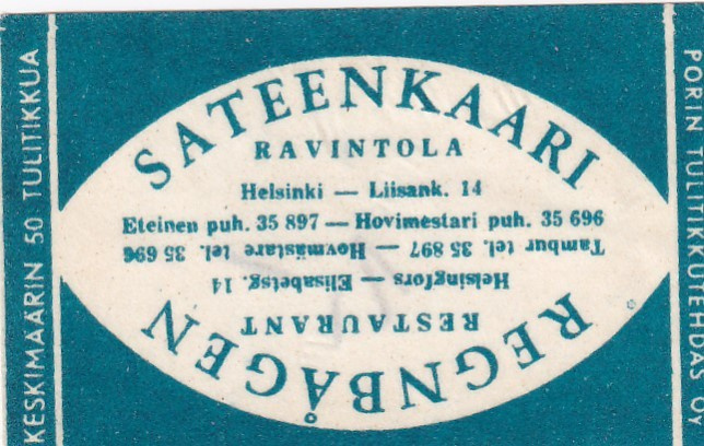 Helsinki, Ravintola Sateenkaari   s6/1