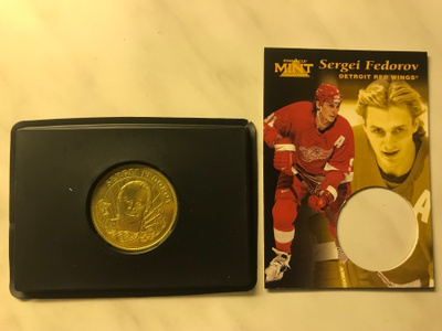 1996-97 Pinnacle Mint Collection Gold Coin Fedorov 8of30
