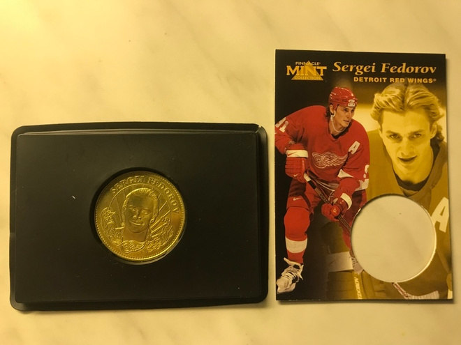 1996-97 Pinnacle Mint Collection Gold Coin Fedorov 8of30