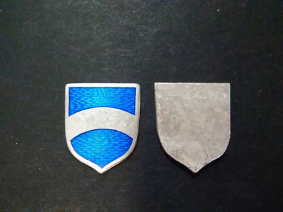 Salla vaakuna hopea emali 12 x10 mm
