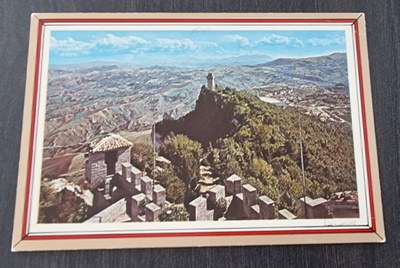 REP. DI SAN MARINO, Panorama of the third tower +postimerkki