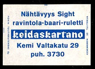 Keidasravintola, Kemi, Porin Tulitikkutehdas