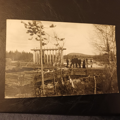 Paamajärven sulku. Wanha kulkematon kortti/kuva.