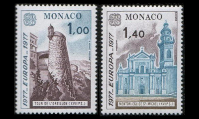 Monaco 1273-4 ** Europa (1977)