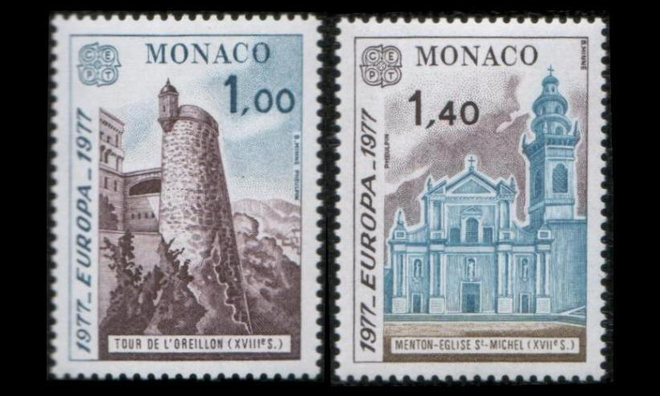 Monaco 1273-4 ** Europa (1977)