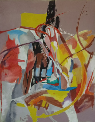 Refrain  Akryylimaalaus kankaalle 95 cm x 75 cm