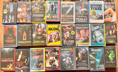 VHS vanhoja kauhuelokuvia x 24 kpl