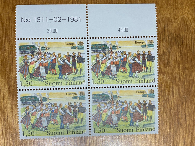 EUROOPPA 1981 1,50MK NUMERO NELIÖ**
