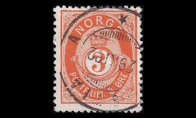 Norja 23 o Postitorvi 3 öre 29.XI.82 (1877)