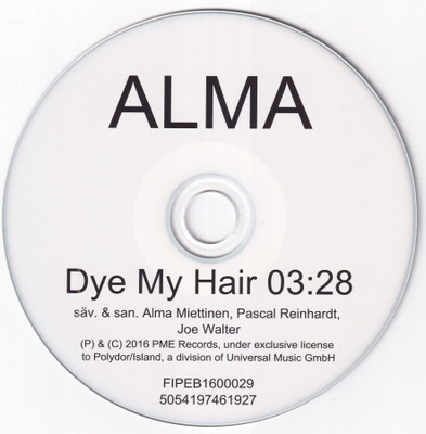 Alma - Dye My Hair (CDr, Single, Promo)