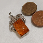 ISO Meripihka Hopea riipus 925 Baltic Amber - pikkukuva 5