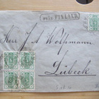 "Från Finland" kuori 5 x 5 p merkein Saksaan Tukholma leima - pikkukuva 1