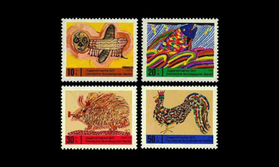 Berlin 386-9 ** Lasten piirustuksia (1971)