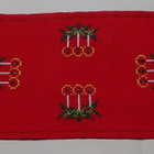 Retro käsinkirjailtu joululiina - kaitaliina 36 cm x 29 cm - pikkukuva 1