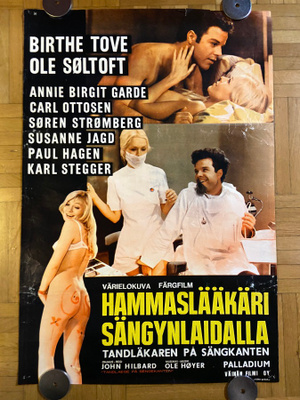 Vanha elokuvajuliste: Hammaslääkäri sängynlaidalla