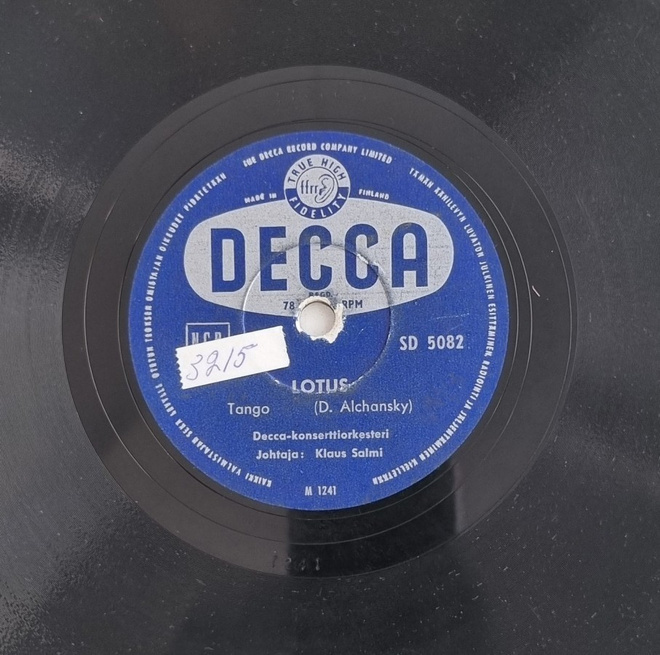Savikiekko 1949 - Decca-konserttiorkesteri - Decca SD 5082