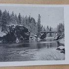 Suomussalmi, Jalonkoski, silta yli talvisen joen 1915, mv vk - pikkukuva 1