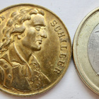 VANHA Mitali Jetoni Saksa Fiedrich Schiller 100 v 1859 - pikkukuva 1