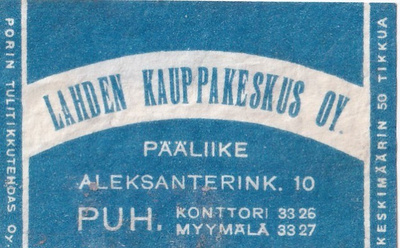Lahti . Lahden Kauppakeskus Oy b508