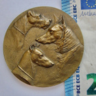 VANHA Mitali Koira Dobermanni ym Sign Oertel Berlin 1800-l - pikkukuva 1