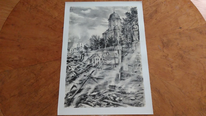 Jatkosota Viipuri Sotapiirros Lindeberg 1942