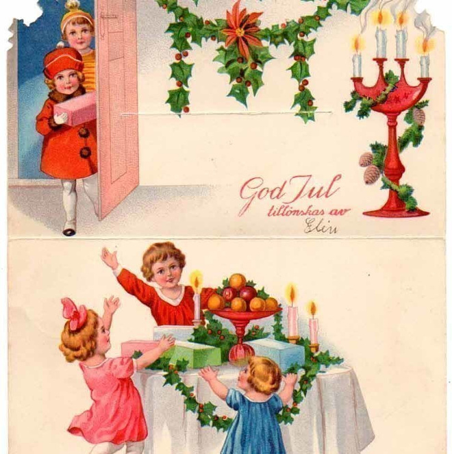 HARVINAISUUS!! / Lapsia joulun vietossa. 1920-l.
