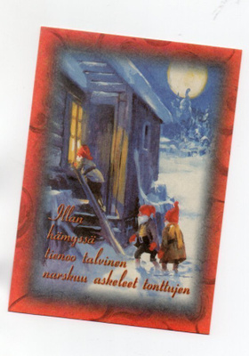 TONTUT ...°°HYVÄÄ JOULUA°° -KORTTI / Kulkematon (Karto)