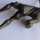 Figuuri Mies Pallo SPort metallia 24 cm korkea - pikkukuva 3