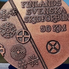 Ronssivärinen Suomi- Ruotsi Hiihtomitali, Halkaisija - 49 mm - pikkukuva 1