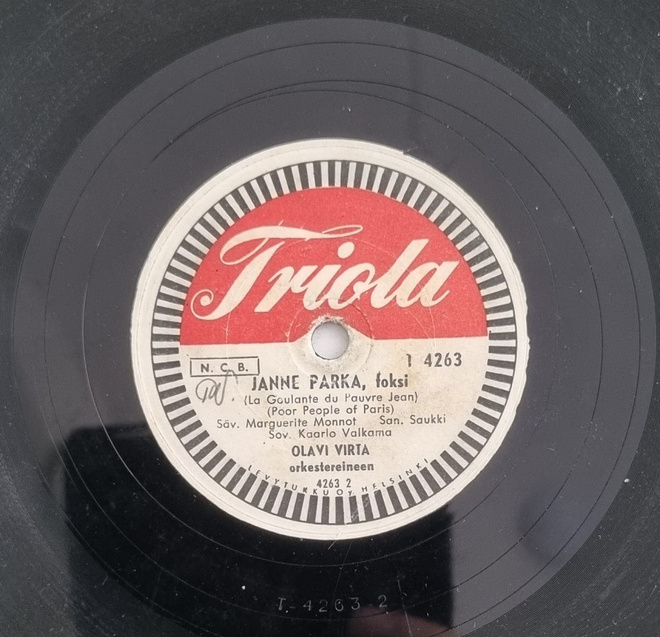 Savikiekko 1956 - Olavi Virta - Triola T 4263