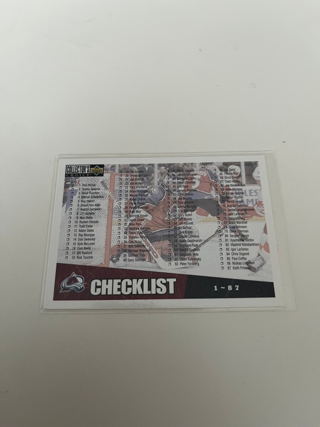 1996-97 Collectors Choice Checklist Ptrick Roy