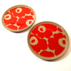 Marimekko unikko punainen-terra lautaset 13,5cm 2kpl - pikkukuva 1