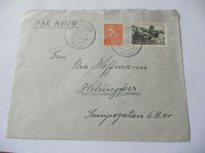 1954 Maarianhamina lentopostikuori Hkiin