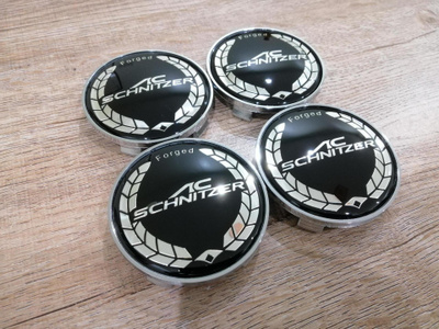 BMW vannekeskiöt – AC Schnitzer Musta-Valko – 68mm (4kpl