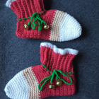 Alina´s Handmade virkatut tossut Jouluiset - pikkukuva 1