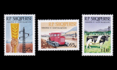 Albania 1253-5 ** Osuusmaatalous (1968)