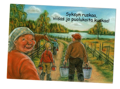 "°Syksyn ruskaa, viisas jo puolukoita...°" -KORTTI / Hörölä
