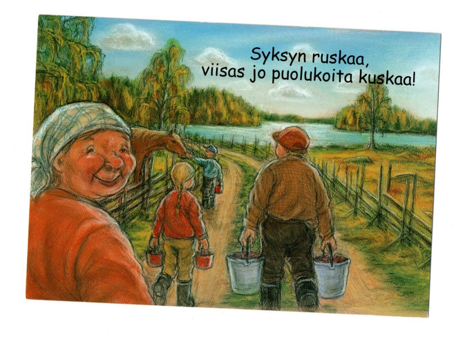 "°Syksyn ruskaa, viisas jo puolukoita...°" -KORTTI / Hörölä