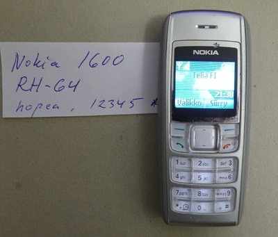 puhelin, Nokia 1600, RH-64, hopea