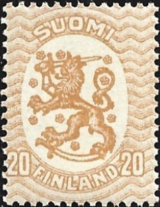 1918 M-17 Saarinen 20 p ruskeankeltainen ** LaPe 70 a A