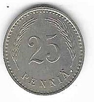 1938 25 PENNIÄ KOLIKKO KÄYTETTY