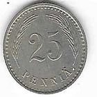1938 25 PENNIÄ KOLIKKO KÄYTETTY - pikkukuva 1