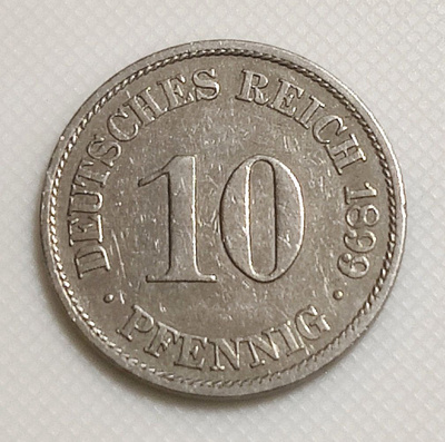 Saksa 10 Pfennig 1899A