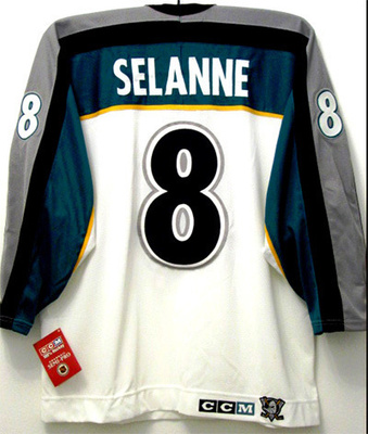 NHL FaniPaita Mighty Ducks Teemu SELANNE #8, ALTERNATE White